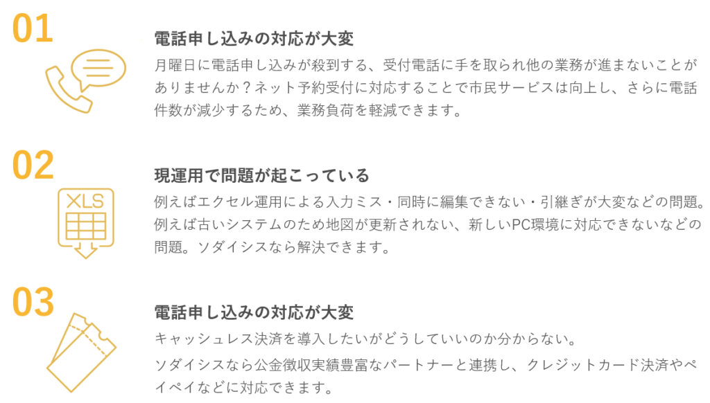 ソダイシスで解決できる悩み